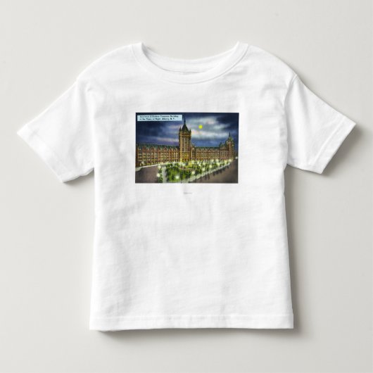 Delaware en Hudson Co. Building at Night Kinder Shirts (Voorkant)