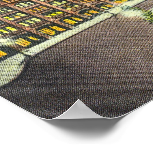 Delaware en Hudson Co. Building at Night Poster (Hoek)