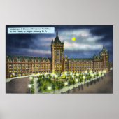 Delaware en Hudson Co. Building at Night Poster (Voorkant)