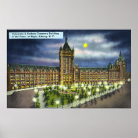 Delaware en Hudson Co. Building at Night