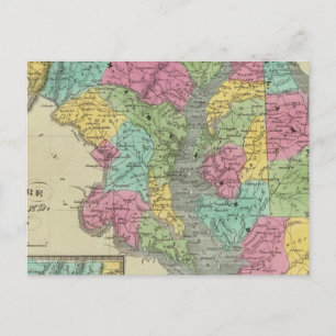 Delaware en MaryLand Briefkaart