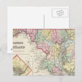 Delaware en Maryland met Columbia Briefkaart (Voorkant / Achterkant)