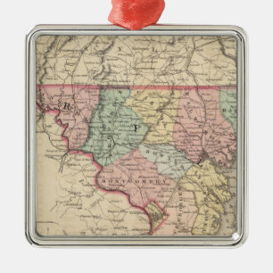 Delaware en Maryland Metalen Ornament