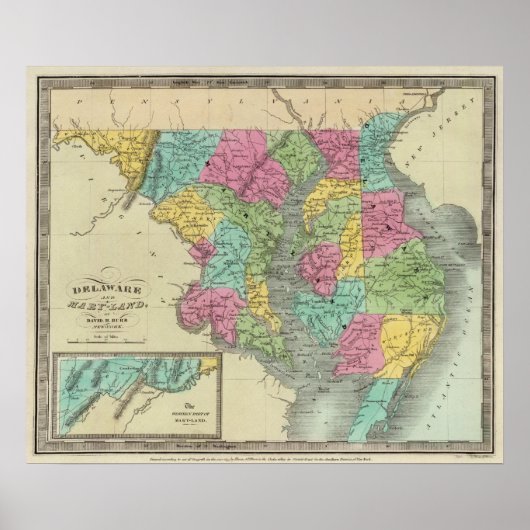 Delaware en MaryLand Poster (Voorkant)