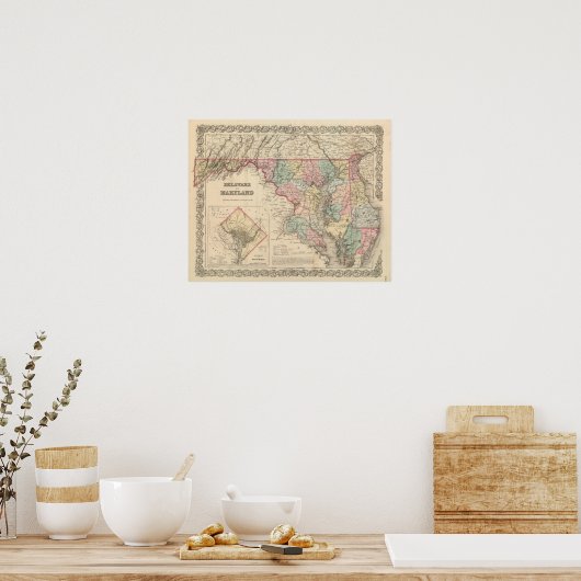 Delaware en Maryland Poster (Keuken)