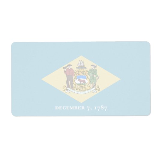 Delaware Faint Flag Verzendlabel (Voorkant)