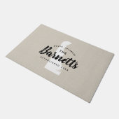 Delaware Familie Monogram Staat Doormat Deurmat (Schuin)