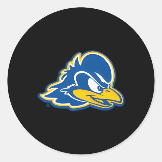Delaware Fightin' Blue Hens Links Borst Icoon Ronde Sticker (Voorkant)