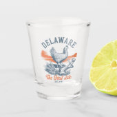 Delaware First State Vintage Shot Glass Glas (Voorkant)
