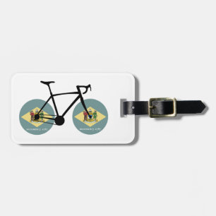 Delaware Flag Cycling Bagagelabel