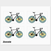 Delaware Flag Cycling Rechthoekige Sticker (Vel)