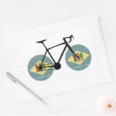 Delaware Flag Cycling Rechthoekige Sticker (Envelop)