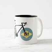 Delaware Flag Cycling Tweekleurige Koffiemok (Voorkant rechts)
