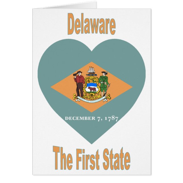 Delaware Flag Heart (Voorkant)