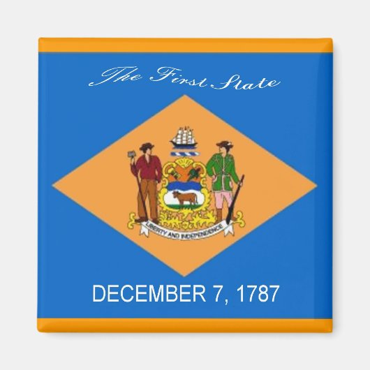 Delaware Flag Magnet (Voorkant)