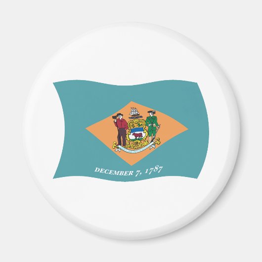 Delaware Flag Magnet (Voorkant)