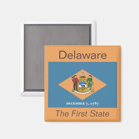 Delaware Flag Magnet (Voorkant / Achterkant)