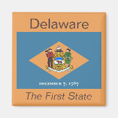 Delaware Flag Magnet (Voorkant)
