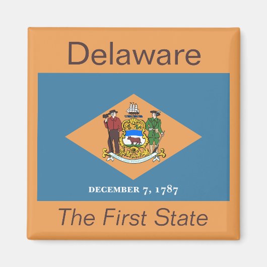 Delaware Flag Magnet (Voorkant)