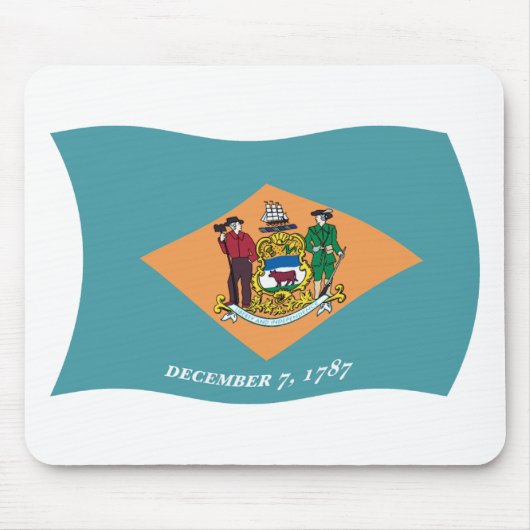 Delaware Flag Mousepad Muismat (Voorkant)