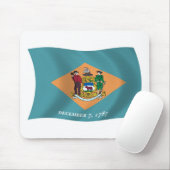 Delaware Flag Mousepad Muismat (Met muis)