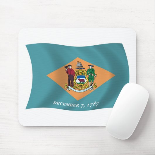 Delaware Flag Mousepad Muismat (Met muis)