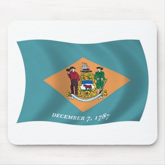 Delaware Flag Mousepad Muismat (Voorkant)