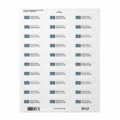 Delaware Flag Retouradres Label (Full Sheet)