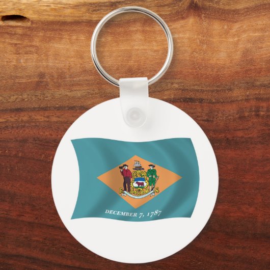 Delaware Flag Sleutelhanger (Voorkant)