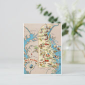 Delaware Funny Map Briefkaart (Staand voorkant)