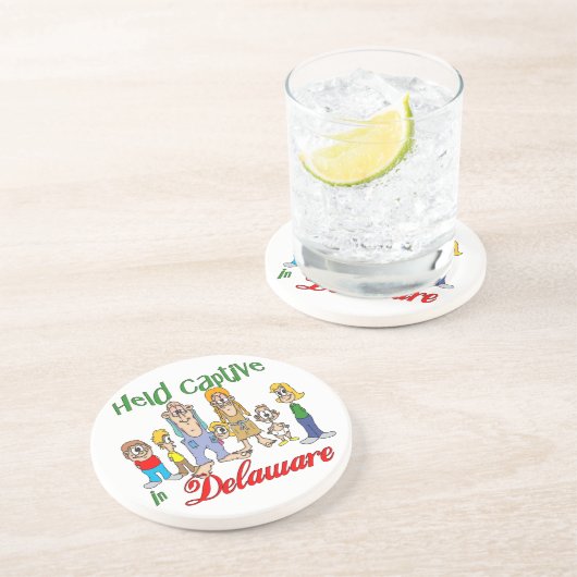 Delaware Funny Trailer Park Sandstone Onderzetter (Zijkant)