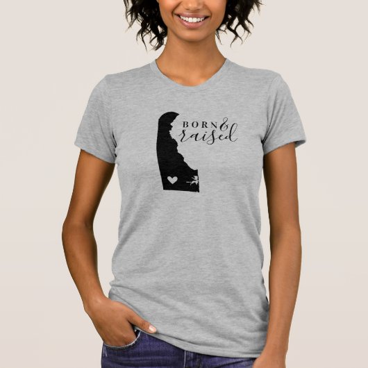 Delaware geboren en getogen staat T-shirt (Voorkant)