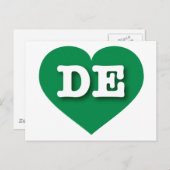 Delaware Green Heart - Ik hou van DE Briefkaart (Voorkant / Achterkant)