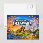 Delaware Greetings Postcard  Briefkaart (Voorkant / Achterkant)
