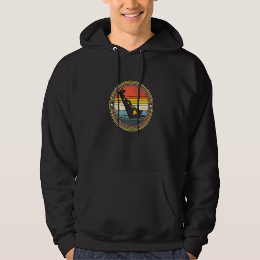 Delaware Hawaii Roots Origine State Map Retro Hoodie (Voorkant)