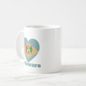 Delaware Heart Flag Koffiemok (Voorkant links)