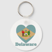 Delaware Heart Flag Sleutelhanger (Voorkant)