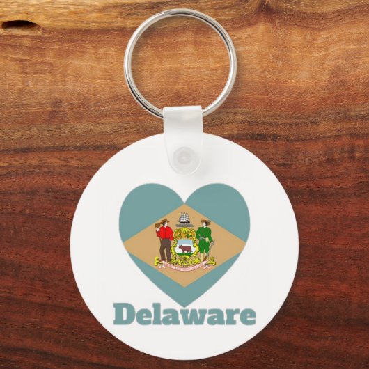 Delaware Heart Flag Sleutelhanger (Achterkant)