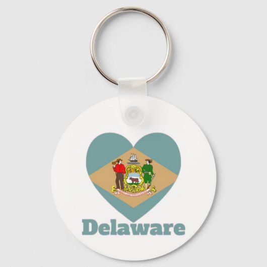 Delaware Heart Flag Sleutelhanger (Achterkant)