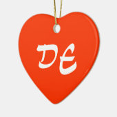 Delaware Heart Ornament (Links)