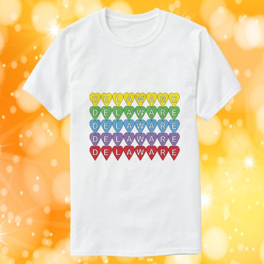 Delaware Hearts Kleurrijke Regenboog T-shirt