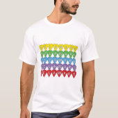 Delaware Hearts Kleurrijke Regenboog T-shirt (Voorkant)