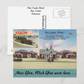 Delaware, het Nieuwe Motel van het Kasteel Briefkaart (Voorkant / Achterkant)