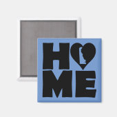 Delaware Home Heart State Fridge Magnet (Voorkant / Achterkant)