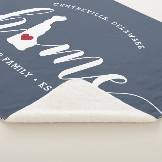 Delaware Home State Persoonlijk Sherpa Deken (3/4)