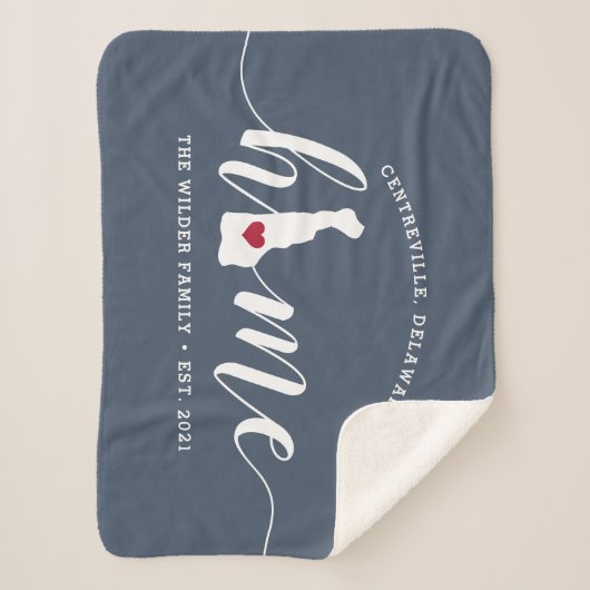 Delaware Home State Persoonlijk Sherpa Deken (Voorkant)