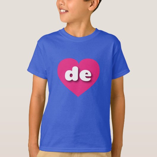 Delaware hot roze hart - Ik hou van de T-shirt (Voorkant)