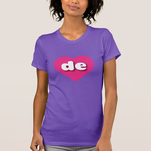 Delaware hot roze hart - Ik hou van de T-shirt (Voorkant)