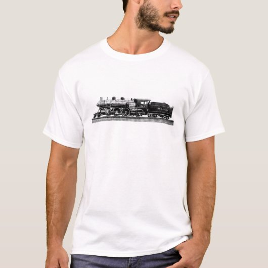 Delaware & Hudson Spoorweg Stoomlocomotief T-shirt (Voorkant)