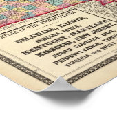 Delaware, Illinois, Indiana en Iowa Poster (Hoek)